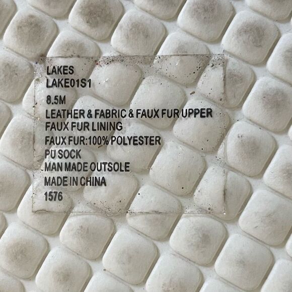 Steve Madden Lakes Wedge Sneaker Faux Fur Sherpa Trim Cognac Suede 8.5M Women's - Picture 12 of 13